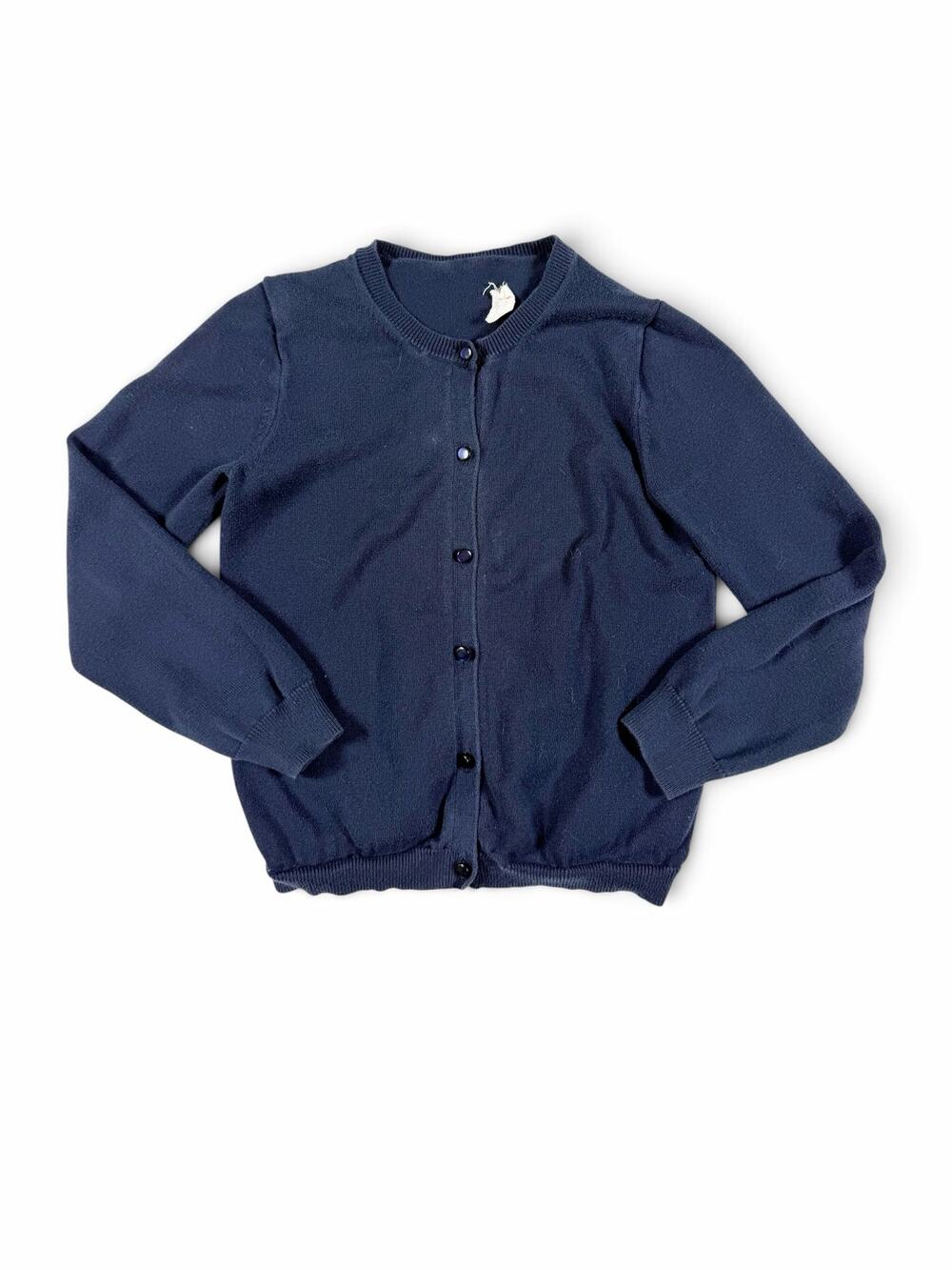 J. Crew Crewcuts Girls Navy Cotton Button Front Cardigan Sweater Size 8